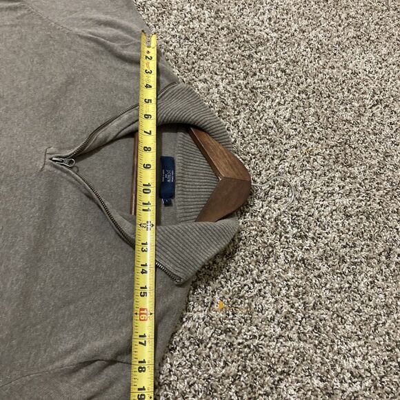 J Crew Sweater Mens Large 1/4 Zip  Grey Long Sleeve Pullover Casual Machine Wash - Picture 9 of 9